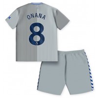 Everton Amadou Onana #8 Tredje Tröja Barn 2023-24 Kortärmad (+ Korta byxor)